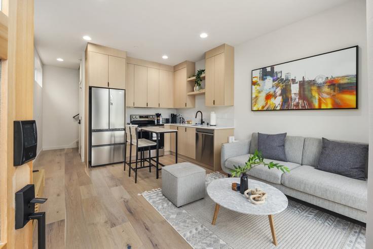 Salle de séjour élégante avec mobilier moderne dans un appartement à Building 15th Avenue South - 5rsuiteshostaway - 1607430 à Seattle, Seattle Salle de séjour élégante avec mobilier moderne dans un appartement à Building 15th Avenue South - 5rsuiteshostaway - 1607430 à Seattle, Seattle