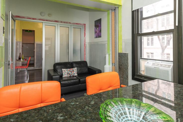 Elegantly designed living room with modern furnishings in an apartment at Building East 77th Street - afi-apartments - 1460133 in Manhattan, New York