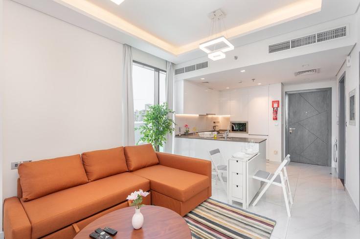 1 apartamento de un dormitorio amueblado en Tariaq Bedon Esm 1262757P , Arjan-Dubailand, Dubai, foto 1