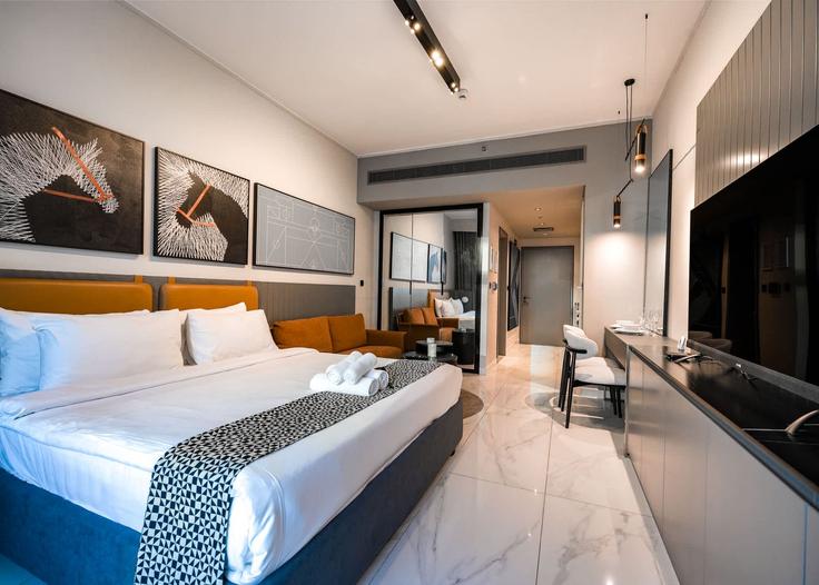 Dubai Business Bay의 Al Asayel Street (1354349P)에 위치한 스튜디오 풀퍼니시드 아파트 – 사진 1장