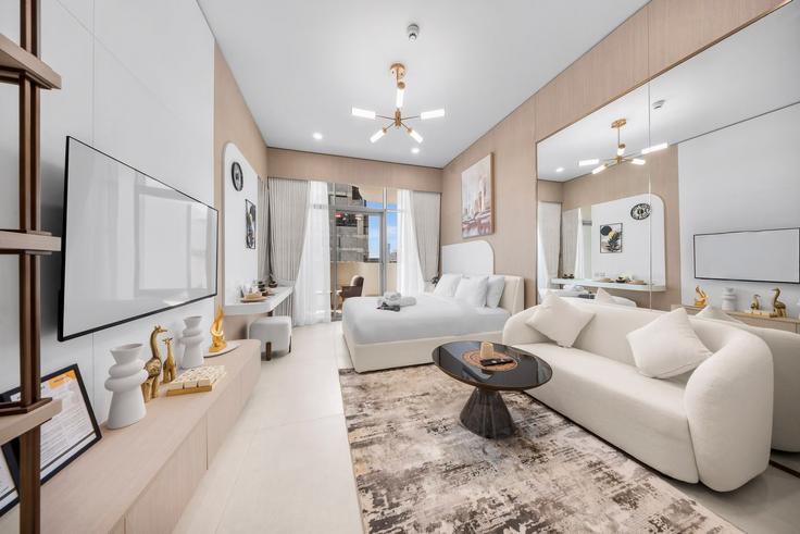 Building Kaheel Blvd - airdxb - 1626360 adresindeki bir dairede modern mobilyalarla zarif bir şekilde tasarlanmış oturma odası Al Barsha South Fourth, Dubai Building Kaheel Blvd - airdxb - 1626360 adresindeki bir dairede modern mobilyalarla zarif bir şekilde tasarlanmış oturma odası Al Barsha South Fourth, Dubai
