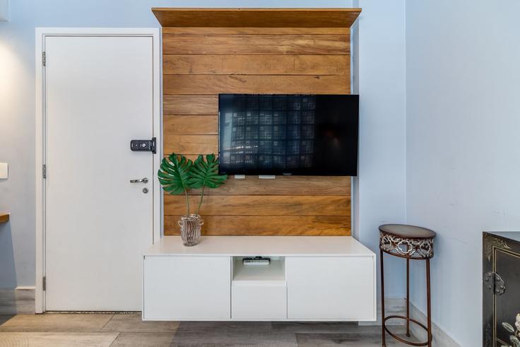 Building Avenida Nove de Julho - akile-homes - 1459360 adresindeki bir dairede modern mobilyalarla zarif bir şekilde tasarlanmış oturma odası Consolação, São Paulo