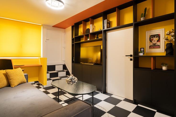 Central Athens, Athens에 위치한 Building Ironos - albaresidences - 1055215 유닛의 세련된 인테리어가 돋보이는 거실