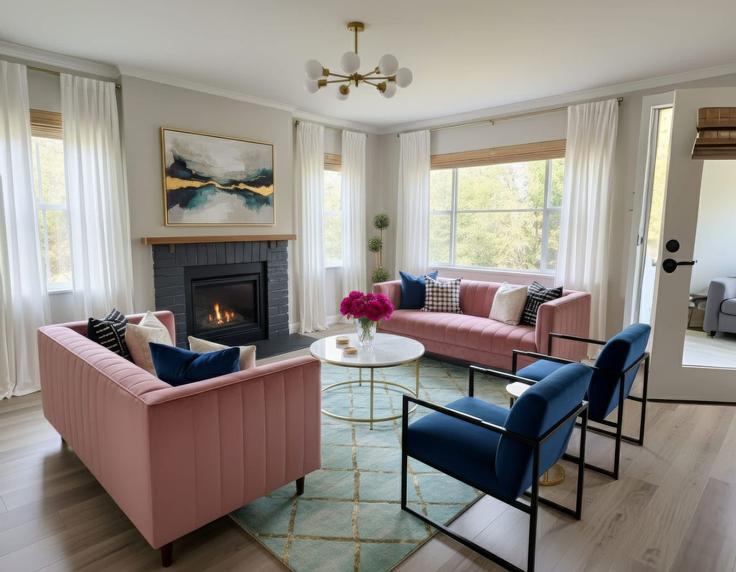San Diego, San Diego에 위치한 Building Old El Camino Real - allurahomes - 1295157 - SAN 아파트의 세련된 인테리어가 돋보이는 거실