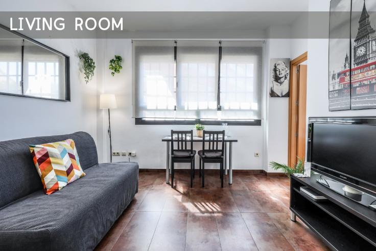 Madrid ArganzuelaのBuilding Calle de Tomás Bretón - almazan-real-estate-slu - 1071632のアパートメントにある、モダンな家具を備えたエレガントなデザインのリビングルーム