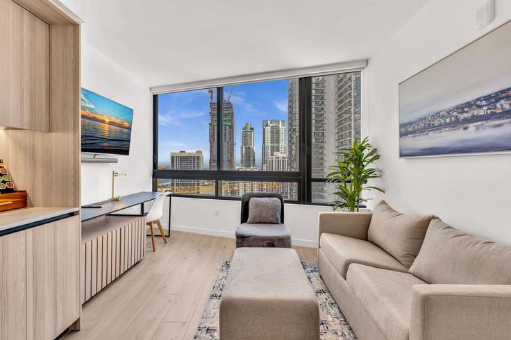 Building North Miami Avenue - andes-str - 1537392 adresindeki bir dairede modern mobilyalarla zarif bir şekilde tasarlanmış oturma odası Miami, Miami Building North Miami Avenue - andes-str - 1537392 adresindeki bir dairede modern mobilyalarla zarif bir şekilde tasarlanmış oturma odası Miami, Miami