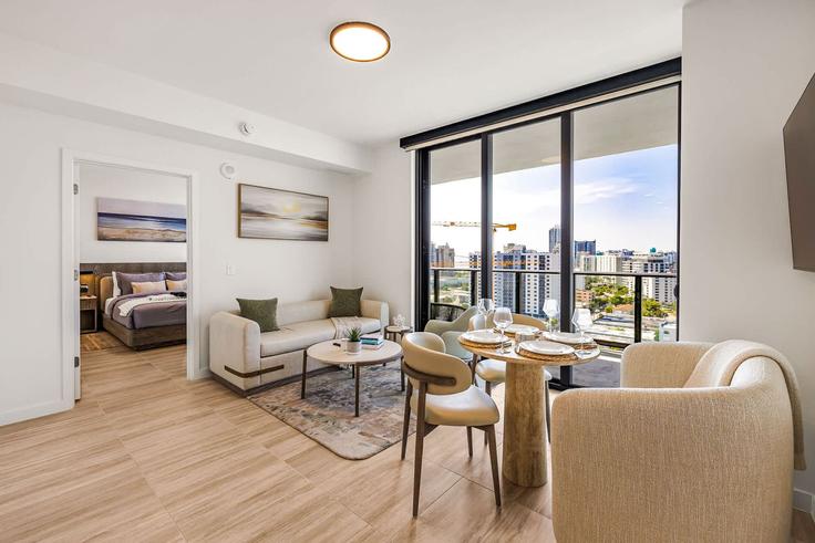 Elegantly designed living room with modern furnishings in an apartment at Building 72nd Street - andes-str - 1611026 in Miami Beach, Miami Beach Elegantly designed living room with modern furnishings in an apartment at Building 72nd Street - andes-str - 1611026 in Miami Beach, Miami Beach