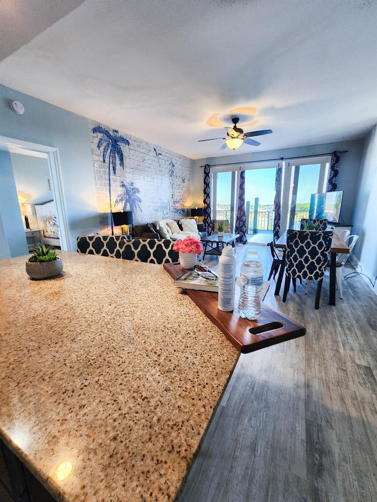 Panama City Beach Panama City BeachのBuilding United States - aneliyas-rentals - 1468538のアパートメントにある、モダンな家具を備えたエレガントなデザインのリビングルーム