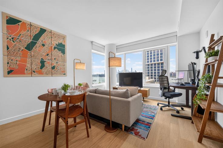 Brooklyn, New York에 위치한 Building Dupont Street - anyplaceru - 1583661 유닛의 세련된 인테리어가 돋보이는 거실 Brooklyn, New York에 위치한 Building Dupont Street - anyplaceru - 1583661 유닛의 세련된 인테리어가 돋보이는 거실