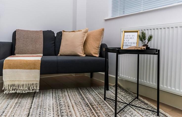 Building Buckingham Street - ar-pereira-homes-ltd - 1470289 adresindeki bir dairede modern mobilyalarla zarif bir şekilde tasarlanmış oturma odası Aylesbury, Aylesbury