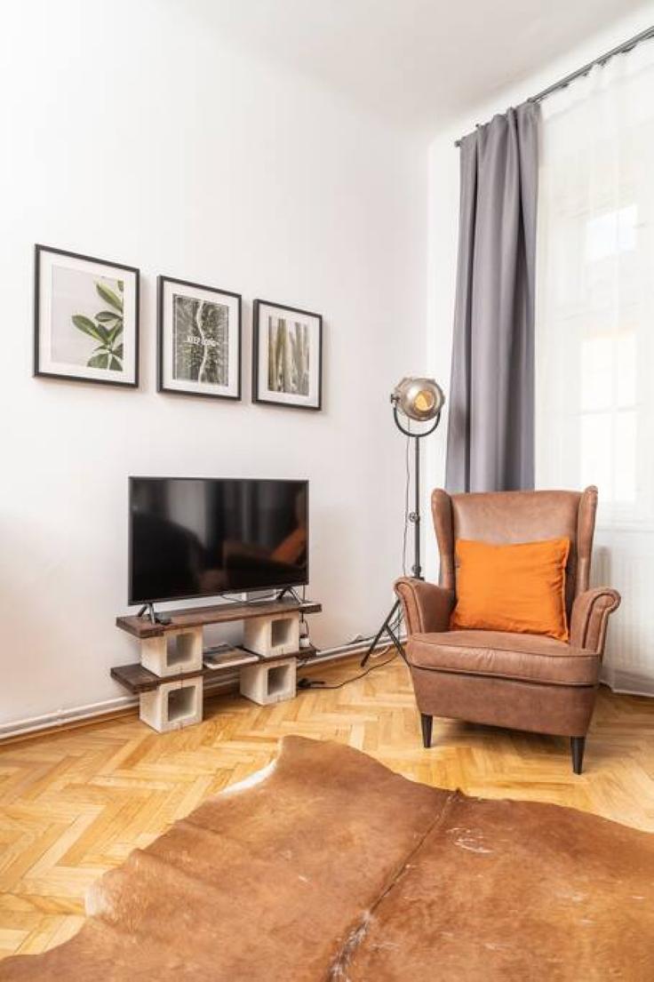 Building Otto-Bauer-Gasse - arbiogroup - 1046239 - VIE adresindeki bir dairede modern mobilyalarla zarif bir şekilde tasarlanmış oturma odası Vienna, Vienna