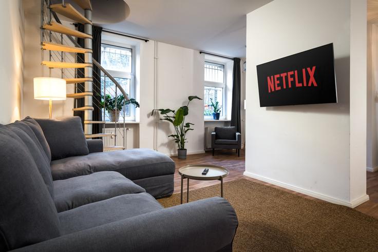 Berlin, Berlin에 위치한 Building Ringbahnstraße - arbiogroup - 1312450 - BER 아파트의 세련된 인테리어가 돋보이는 거실