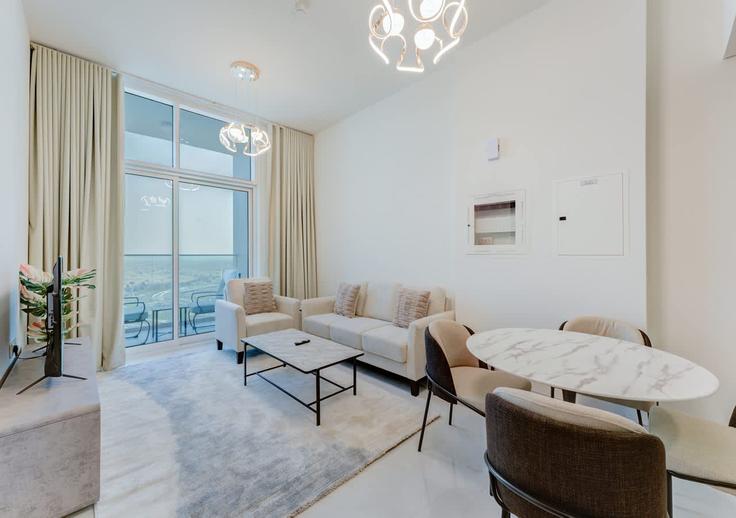 Building Tariaq Bedon Esm - aspin-holiday-homes - 1499085 adresindeki bir dairede modern mobilyalarla zarif bir şekilde tasarlanmış oturma odası Al Barsha South Third, Dubai