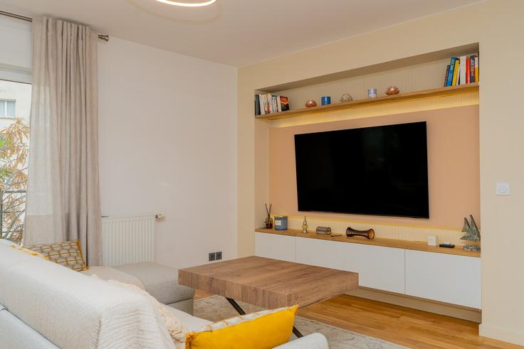 15th arrondissement, Paris에 위치한 Building Rue Cournot - aurora-conciergerie - 1513246 유닛의 세련된 인테리어가 돋보이는 거실