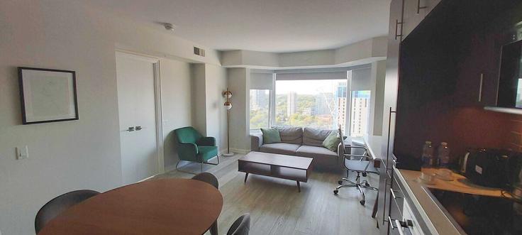 Building Cumberland Street - avalonsuitsyorkville - 1380539 adresindeki bir dairede modern mobilyalarla zarif bir şekilde tasarlanmış oturma odası Old Toronto, Toronto Building Cumberland Street - avalonsuitsyorkville - 1380539 adresindeki bir dairede modern mobilyalarla zarif bir şekilde tasarlanmış oturma odası Old Toronto, Toronto