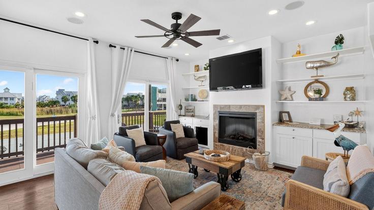 Sala de estar elegantemente projetada com móveis modernos em um apartamento no Building Mariners Drive - avantstay - 1027291 - USA em Corpus Christi, Corpus Christi Sala de estar elegantemente projetada com móveis modernos em um apartamento no Building Mariners Drive - avantstay - 1027291 - USA em Corpus Christi, Corpus Christi