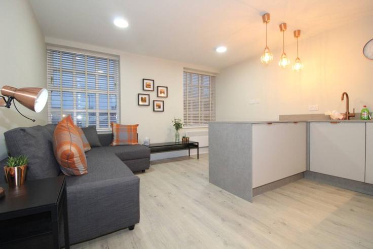 City of Preston, Preston에 위치한 Building Fleet Street - balloon-bnb - 1346520 아파트의 세련된 인테리어가 돋보이는 거실