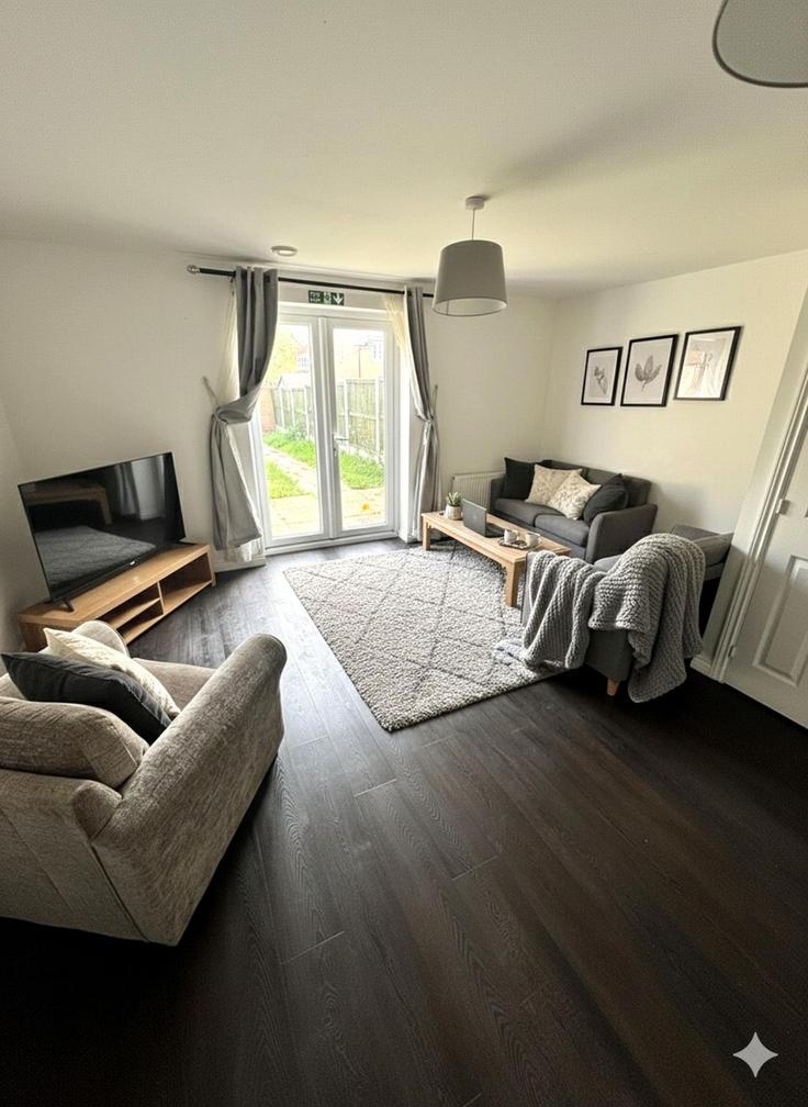 Building Kensington Road - balloon-bnb - 1346529 adresindeki bir dairede modern mobilyalarla zarif bir şekilde tasarlanmış oturma odası City of Colchester, Colchester