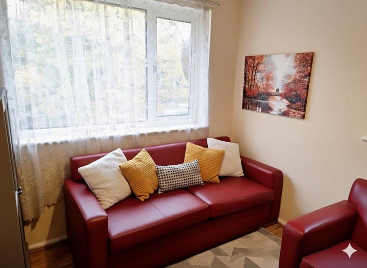 Cambridge CambridgeのBuilding Howard Road - balloon-bnb - 1347377のアパートメントにある、モダンな家具を備えたエレガントなデザインのリビングルーム