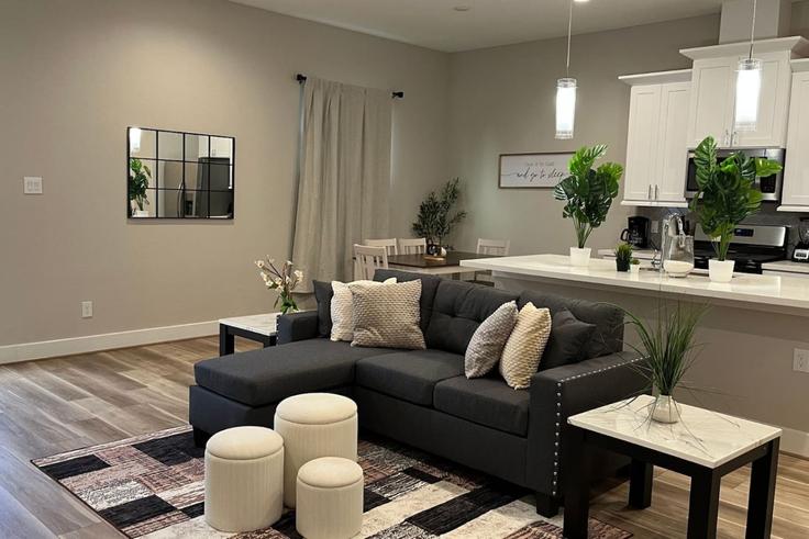 Salle de séjour élégante avec mobilier moderne dans un appartement à Building Bostic Street - bayou-city-luxe - 1254540 - USA à Houston, Houston Salle de séjour élégante avec mobilier moderne dans un appartement à Building Bostic Street - bayou-city-luxe - 1254540 - USA à Houston, Houston