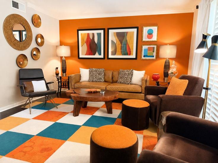 Palm Springs Palm SpringsのBuilding West Arenas Road - beaux-maison - 1546636のアパートメントにある、モダンな家具を備えたエレガントなデザインのリビングルーム