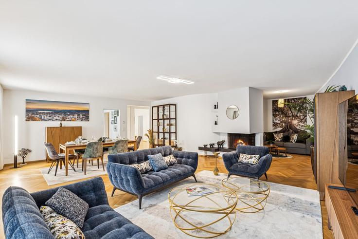 Elegant gestaltetes Wohnzimmer mit moderner Einrichtung in einer Wohnung im Building Römergasse - beliving-apartments - 1514113 in District 1, Zurich Elegant gestaltetes Wohnzimmer mit moderner Einrichtung in einer Wohnung im Building Römergasse - beliving-apartments - 1514113 in District 1, Zurich