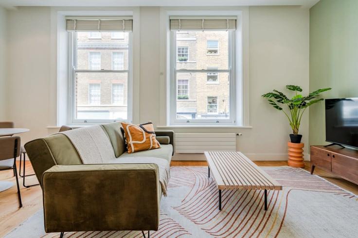 Elegantly designed living room with modern furnishings in an apartment at Building King Street - belondon - 1407013 in City of Westminster, London Elegantly designed living room with modern furnishings in an apartment at Building King Street - belondon - 1407013 in City of Westminster, London