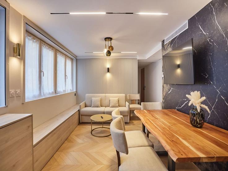 15th arrondissement, Paris에 위치한 Building Rue Fondary - belvilla-ag-dancenter-as - 1455416 유닛의 세련된 인테리어가 돋보이는 거실