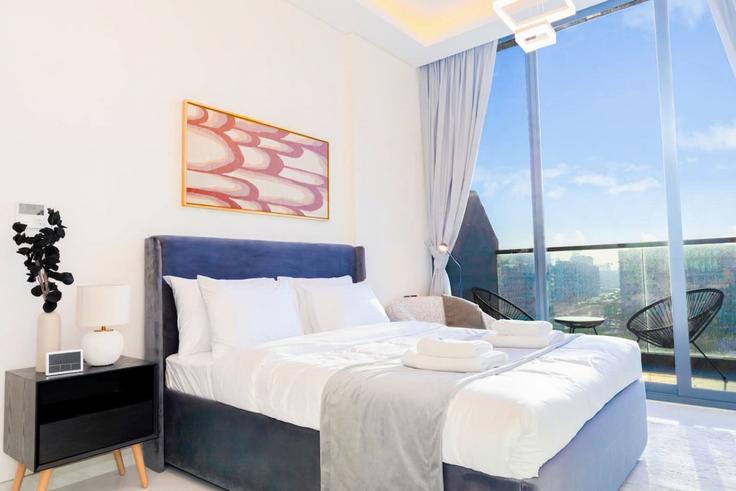 Dubai Arjan-Dubailand에 위치한 Tariaq Bedon Esm 1474942P의 가구가 완비된 스튜디오 유닛, 사진 1