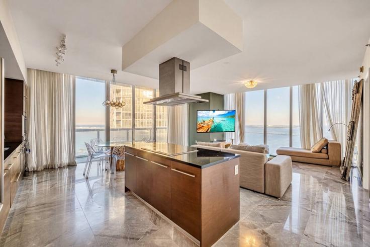 Elegantly designed living room with modern furnishings in an apartment at Building Brickell Avenue - blues-vacation-rentals-llc - 1560823 in Miami, Miami Elegantly designed living room with modern furnishings in an apartment at Building Brickell Avenue - blues-vacation-rentals-llc - 1560823 in Miami, Miami