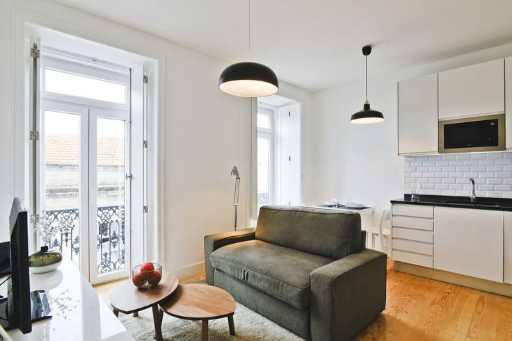 Elegantly designed living room with modern furnishings in an apartment at Building Rua das Barracas - bmyguest - 1468364 in Arroios, Lisbon Elegantly designed living room with modern furnishings in an apartment at Building Rua das Barracas - bmyguest - 1468364 in Arroios, Lisbon