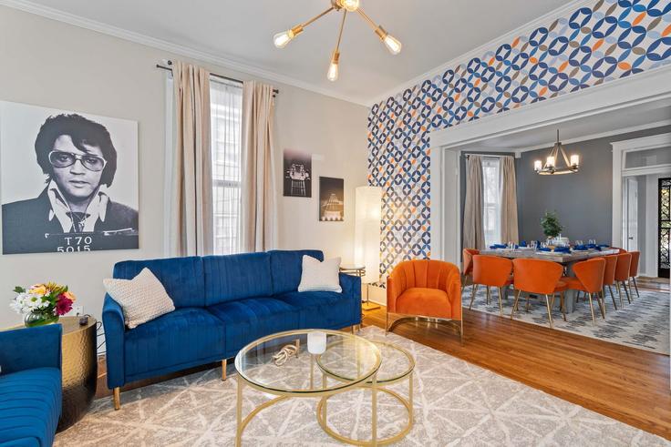 Memphis, Memphis에 위치한 Building North Auburndale Street - bozemanbnb - 1339976 아파트의 세련된 인테리어가 돋보이는 거실