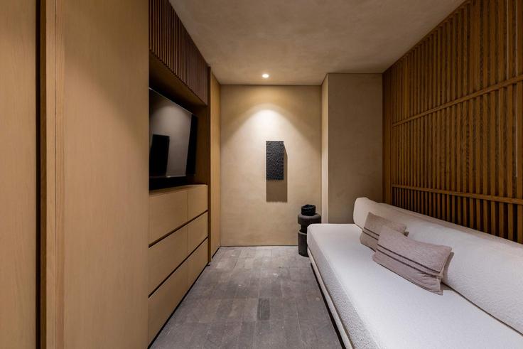 Elegantly designed living room with modern furnishings in an apartment at Building Lamartine - capitalia - 1252467 in Mexico City, Mexico City