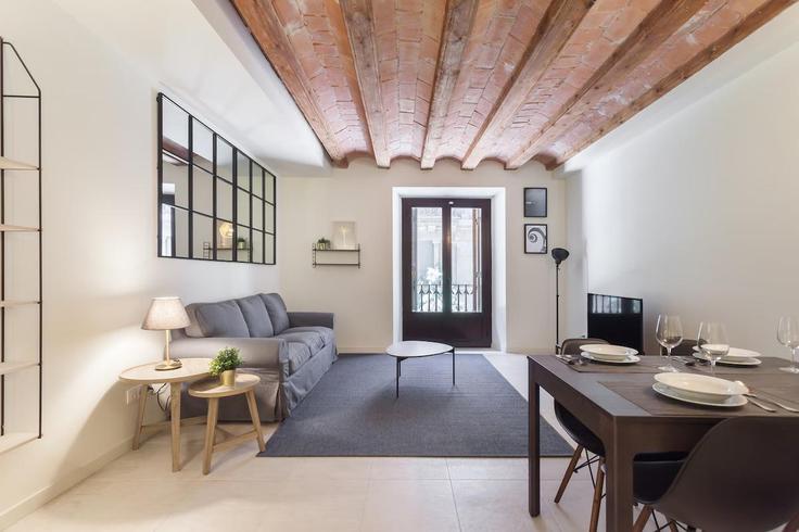 Elegant gestaltetes Wohnzimmer mit moderner Einrichtung in einer Wohnung im Building Passeig d'Isabel II - caterina-house - 1295519 - BCN in Ciutat Vella, Barcelona
