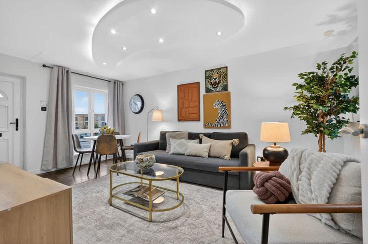 Elegant gestaltetes Wohnzimmer mit moderner Einrichtung in einer Wohnung im Building Maryville Street - central-belfast-apartments - 1241396 - LON in Belfast, Belfast Elegant gestaltetes Wohnzimmer mit moderner Einrichtung in einer Wohnung im Building Maryville Street - central-belfast-apartments - 1241396 - LON in Belfast, Belfast