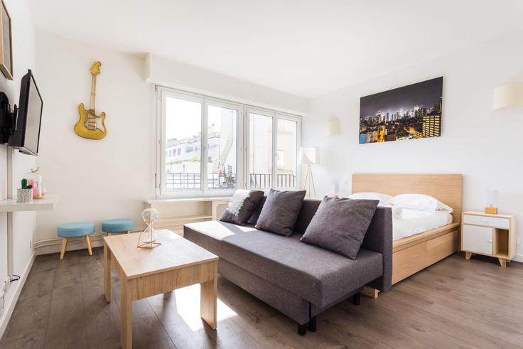 Elegantly designed living room with modern furnishings in an apartment at Building Rue Eugène Manuel - checkmyguest - 1351073 in 16th arrondissement, Paris Elegantly designed living room with modern furnishings in an apartment at Building Rue Eugène Manuel - checkmyguest - 1351073 in 16th arrondissement, Paris