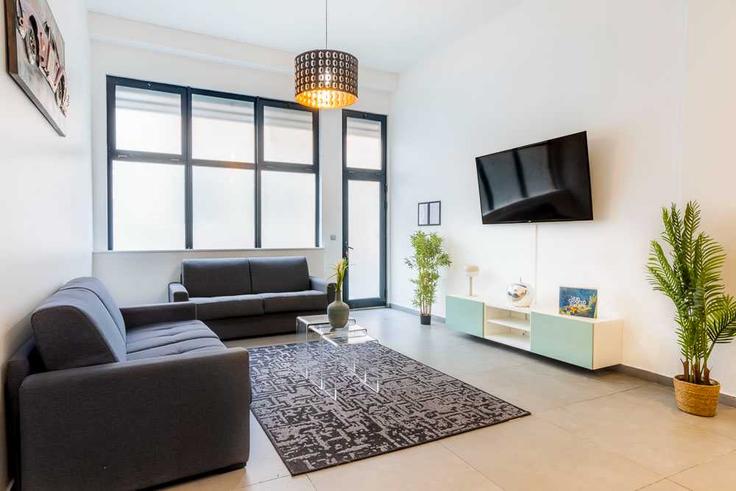 Salle de séjour élégante avec mobilier moderne dans un appartement à Building Passage du Trône - checkmyguest - 1350166 à 11th arrondissement, Paris