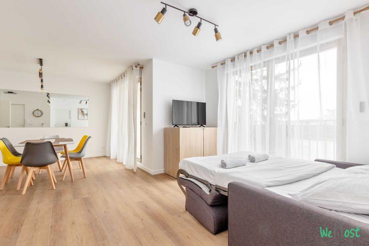 Salle de séjour élégante avec mobilier moderne dans un appartement à Building Impasse Saint-Amand - checkmyguest - 1348768 à Champigny-sur-Marne, Champigny-sur-Marne