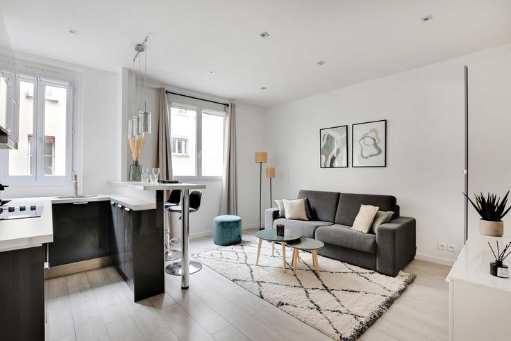 17th arrondissement, Paris에 위치한 Building Passage Doisy - checkmyguest - 1520085 유닛의 세련된 인테리어가 돋보이는 거실