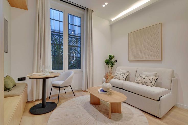 Elegantly designed living room with modern furnishings in an apartment at Building Rue Marcadet - checkmyguest - 1347966 in 18th arrondissement, Paris