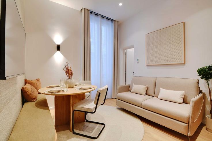 Elegantly designed living room with modern furnishings in an apartment at Building Rue Marcadet - checkmyguest - 1347952 in 18th arrondissement, Paris