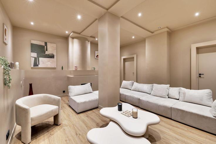 Elegantly designed living room with modern furnishings in an apartment at Building Rue du Plâtre - checkmyguest - 1348346 in 3rd arrondissement, Paris