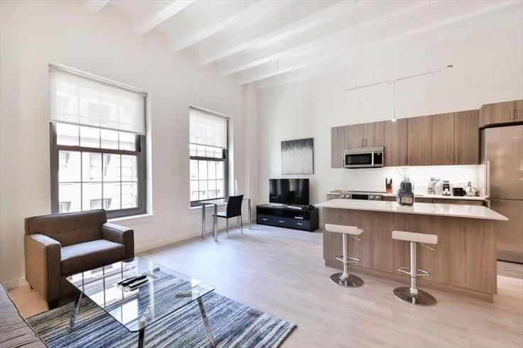 Building Harrison Avenue - churchillliving - 1040134 - BOS adresindeki bir dairede modern mobilyalarla zarif bir şekilde tasarlanmış oturma odası Boston, Boston