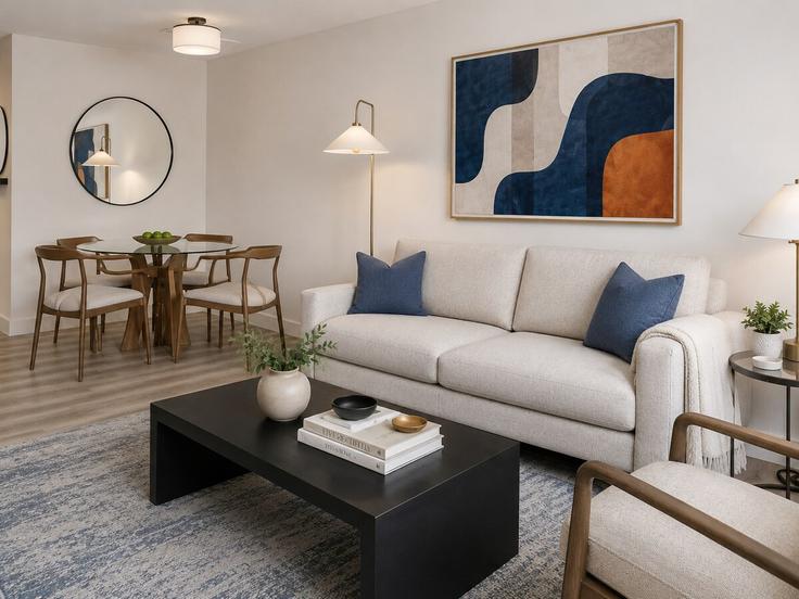 Building 30th Street Northwest - churchillliving - 1562703 adresindeki bir dairede modern mobilyalarla zarif bir şekilde tasarlanmış oturma odası Washington, Washington Building 30th Street Northwest - churchillliving - 1562703 adresindeki bir dairede modern mobilyalarla zarif bir şekilde tasarlanmış oturma odası Washington, Washington