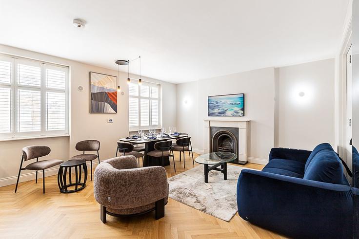 Salle de séjour élégante avec mobilier moderne dans un appartement à Building Gloucester Place - city-relay-rr - 1547121 à City of Westminster, London Salle de séjour élégante avec mobilier moderne dans un appartement à Building Gloucester Place - city-relay-rr - 1547121 à City of Westminster, London