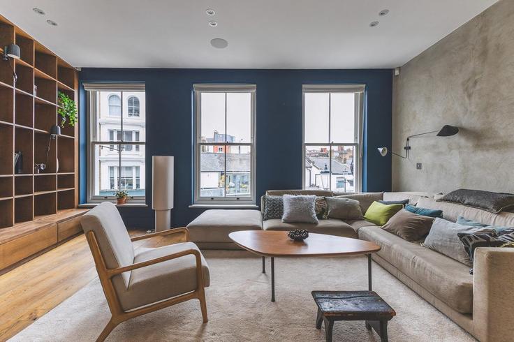 Elegant gestaltetes Wohnzimmer mit moderner Einrichtung in einer Wohnung im Building Hogarth Road - city-relay - 1355778 in Royal Borough of Kensington and Chelsea, London Elegant gestaltetes Wohnzimmer mit moderner Einrichtung in einer Wohnung im Building Hogarth Road - city-relay - 1355778 in Royal Borough of Kensington and Chelsea, London