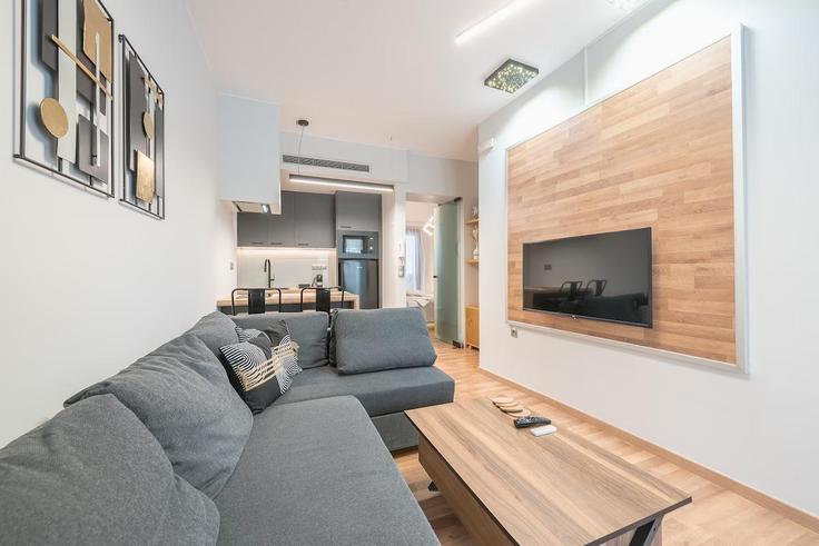 Central Athens, Athens에 위치한 Building Aldus Manutius - cloudkeys - 1073021 - ATH 유닛의 세련된 인테리어가 돋보이는 거실 Central Athens, Athens에 위치한 Building Aldus Manutius - cloudkeys - 1073021 - ATH 유닛의 세련된 인테리어가 돋보이는 거실