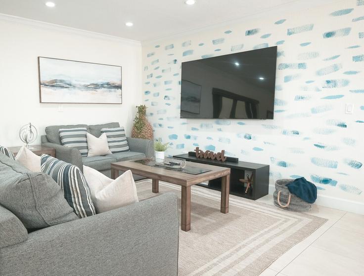 Elegante sala de estar con mobiliario moderno en un apartamento en Building Northeast 89th Street - co-host-vacation-rentals - 1255489 - MIA en Miami, Miami Elegante sala de estar con mobiliario moderno en un apartamento en Building Northeast 89th Street - co-host-vacation-rentals - 1255489 - MIA en Miami, Miami