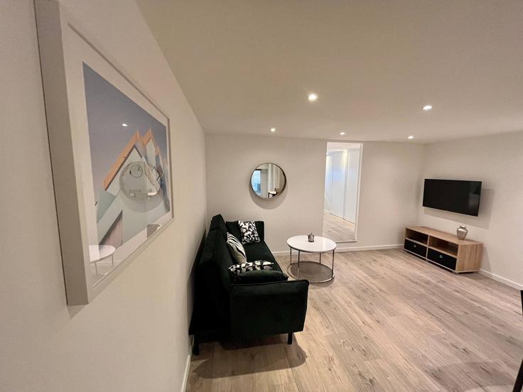 Elegante sala de estar con mobiliario moderno en un apartamento en Building Rue Marietton - cocon-agency - 1364732 en 9th arrondissement, Lyon Elegante sala de estar con mobiliario moderno en un apartamento en Building Rue Marietton - cocon-agency - 1364732 en 9th arrondissement, Lyon