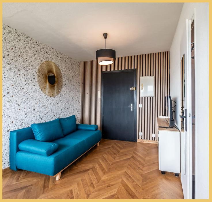 Saint-Julien-en-Genevois, Saint-Julien-en-Genevois에 위치한 Building Rue de Savoie - conciergerie-leman - 1492133 유닛의 세련된 인테리어가 돋보이는 거실